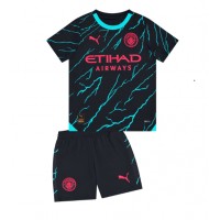 Manchester City 3rd trikot Kinder 2023-24 Kurzarm (+ Kurze Hosen)